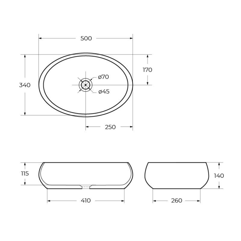 Накладная раковина BelBagno BB1147