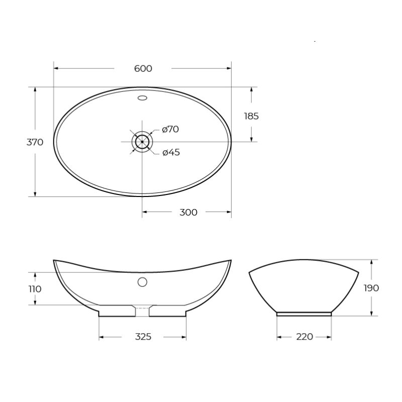 Накладная раковина BelBagno BB1104