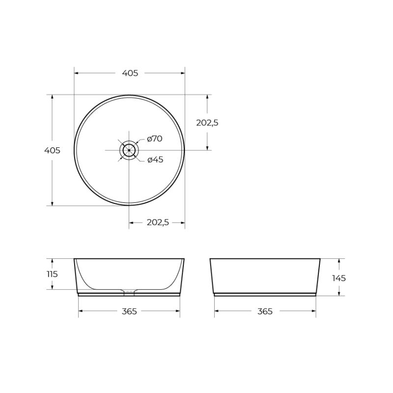 Накладная раковина BelBagno BB1346
