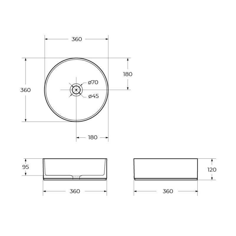 Накладная раковина BelBagno BB1370