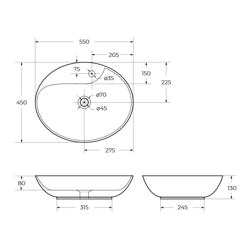 Накладная раковина BelBagno BB1409