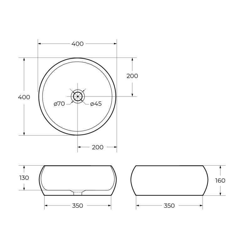 Накладная раковина BelBagno BB1077