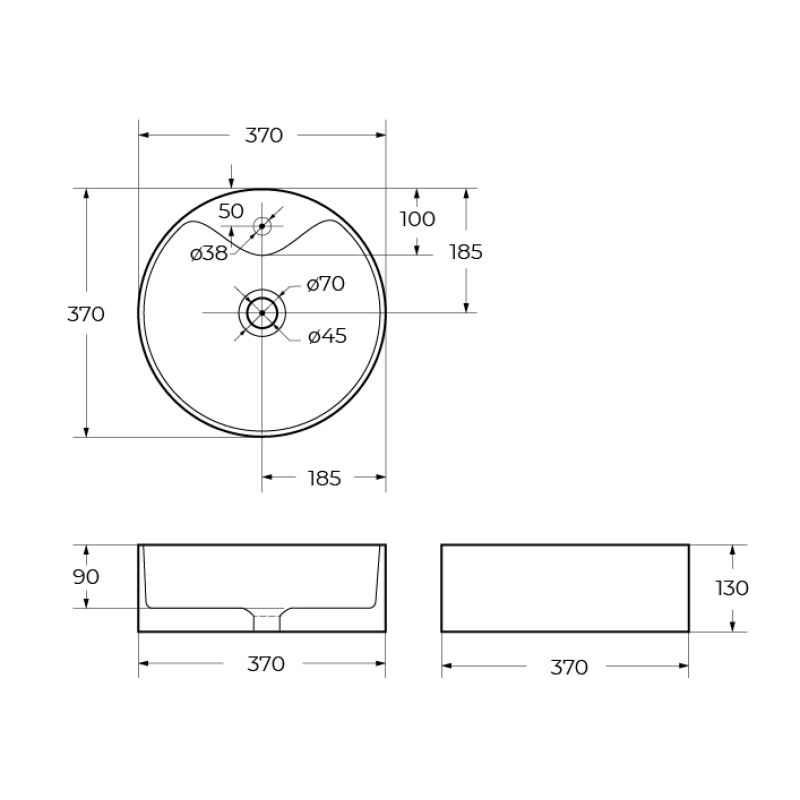 Накладная раковина BelBagno BB1409H301