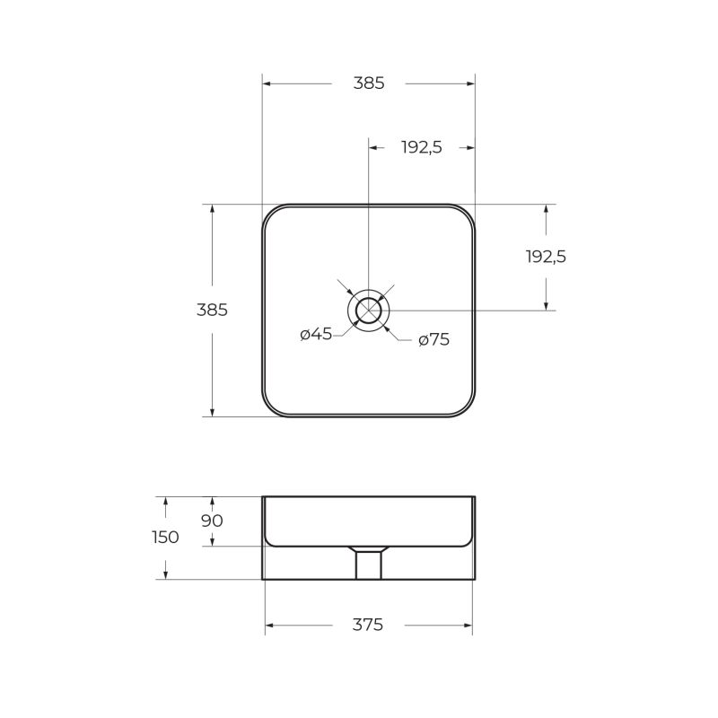 Накладная раковина BelBagno BB3096