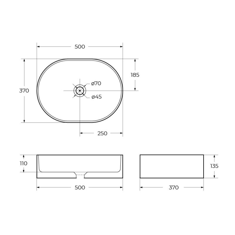 Накладная раковина BelBagno BB1497