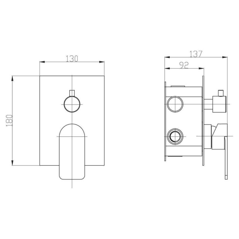 Встраиваемый смеситель для душа BelBagno NOVA NOV-SDM-IN