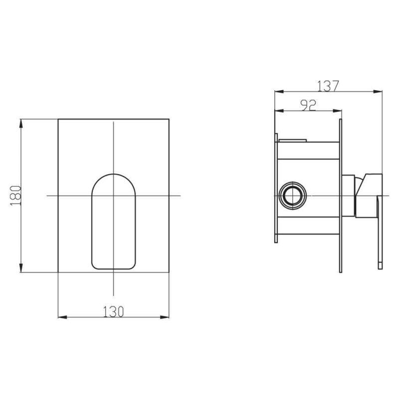 Встраиваемый смеситель для душа BelBagno NOVA NOV-DASM-IN
