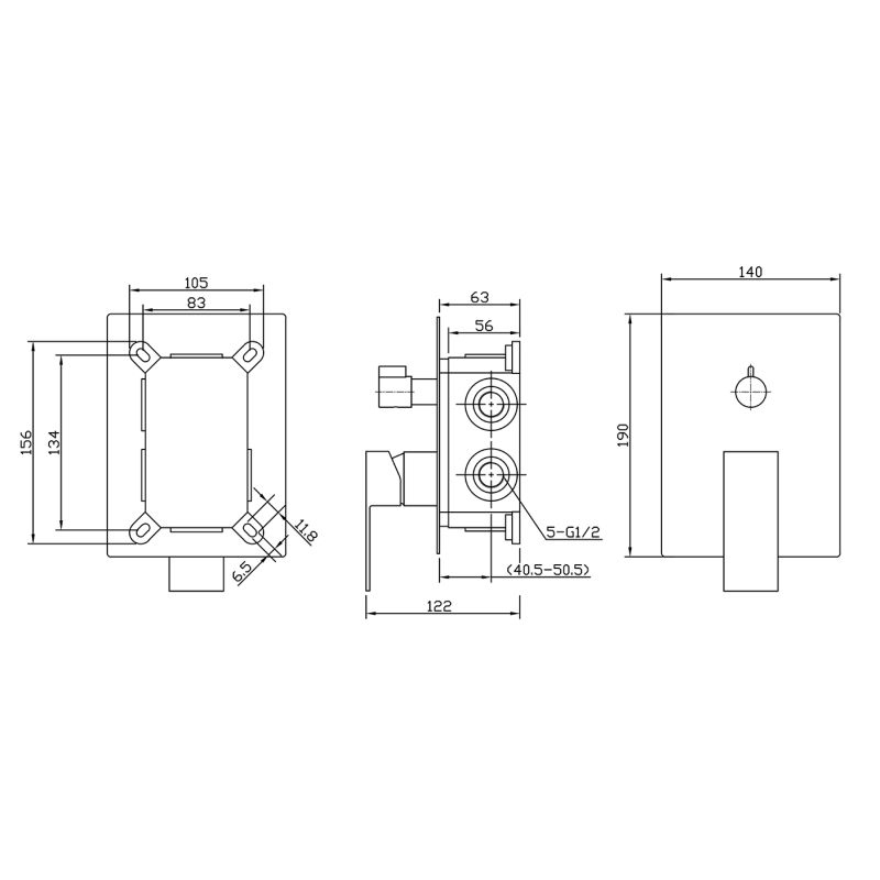 Встраиваемый смеситель BelBagno ROMANO ROM-VDI-CRM