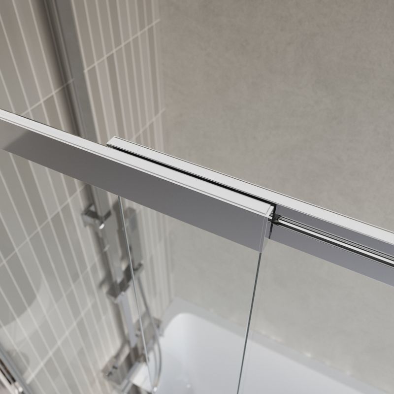 Душевая шторка на ванну BelBagno LUCE-VF-11-90/145-C-Cr