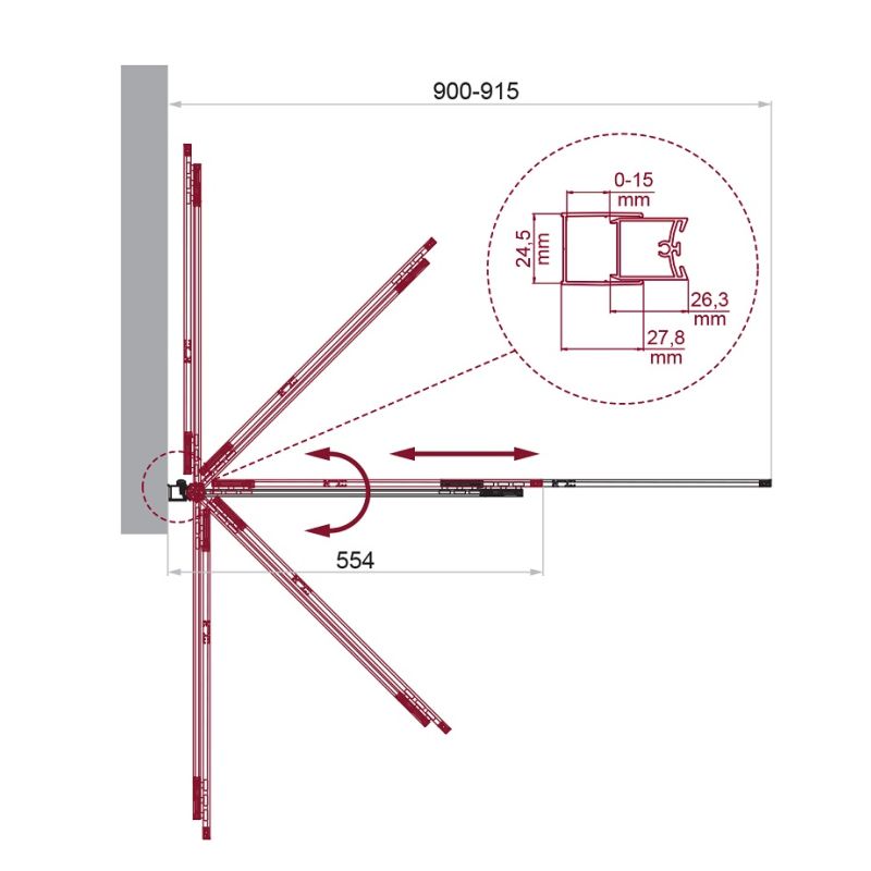 Душевая шторка на ванну BelBagno LUCE-VF-11-90/145-C-Cr
