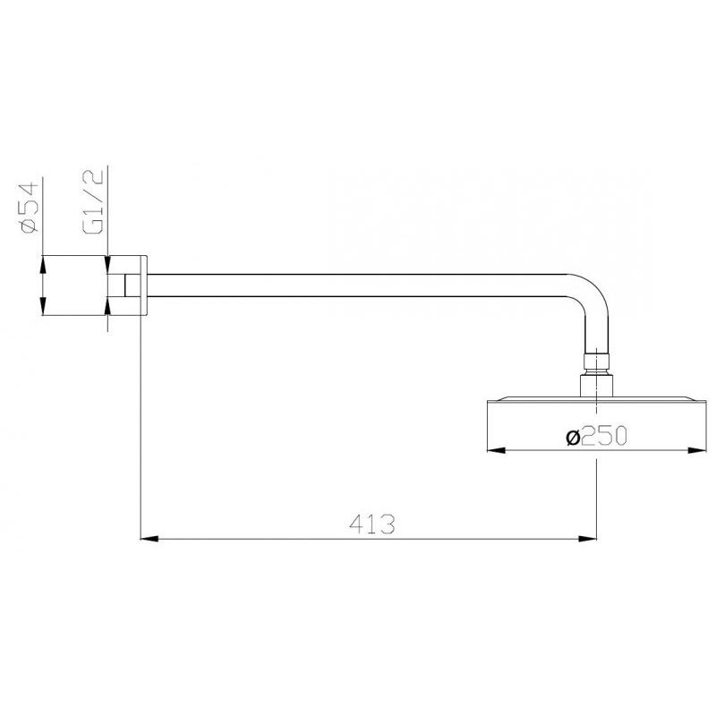 Верхний душ BelBagno ANCONA ANCONA-SLD-CRM