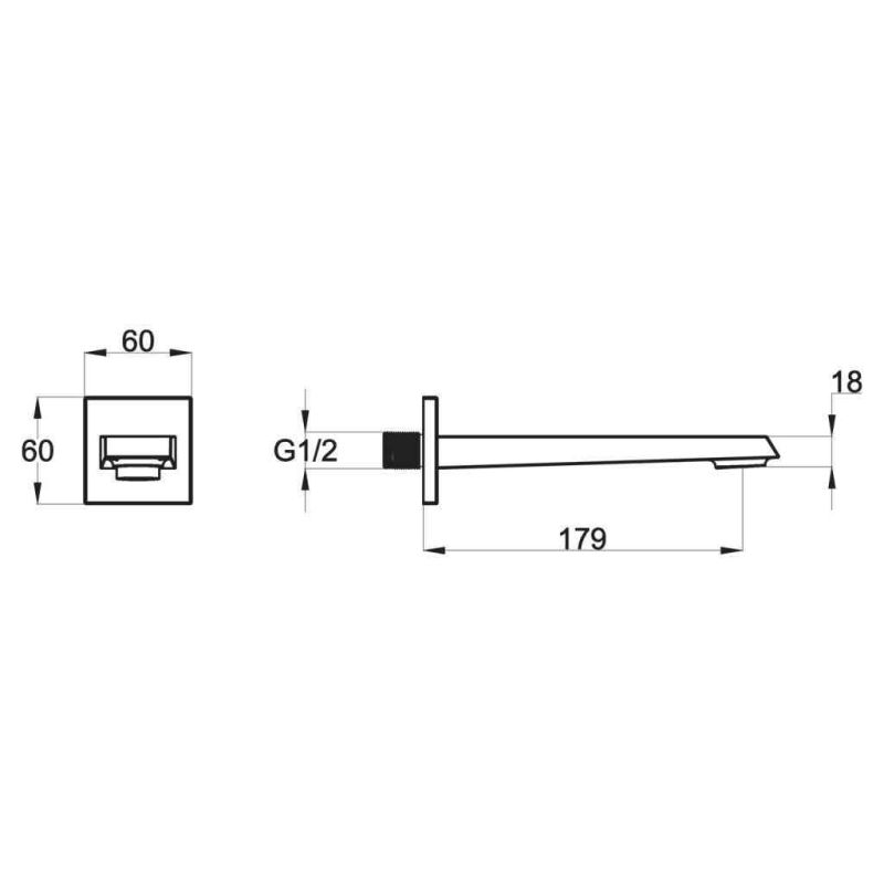 Излив для ванны BelBagno ARLIE ARL-BC-CRM