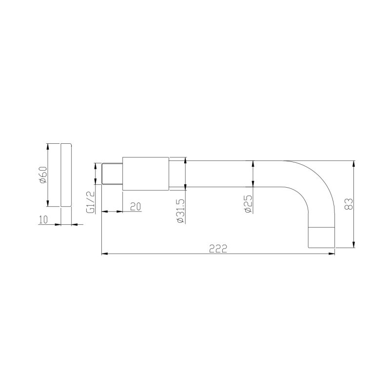 Излив для ваны и раковины BelBagno BB-SFR-IN