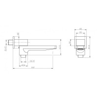 Излив для ванны с дивертором для душа BelBagno ROMANO ROM-BCA-CRM