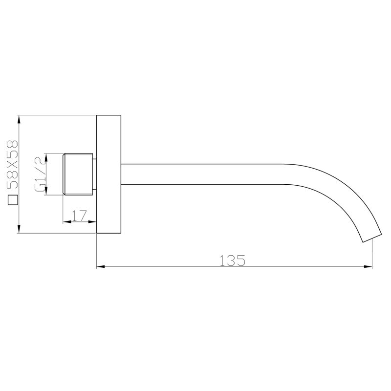 Излив для ванны BelBagno ROMANO ROM-BC-CRM