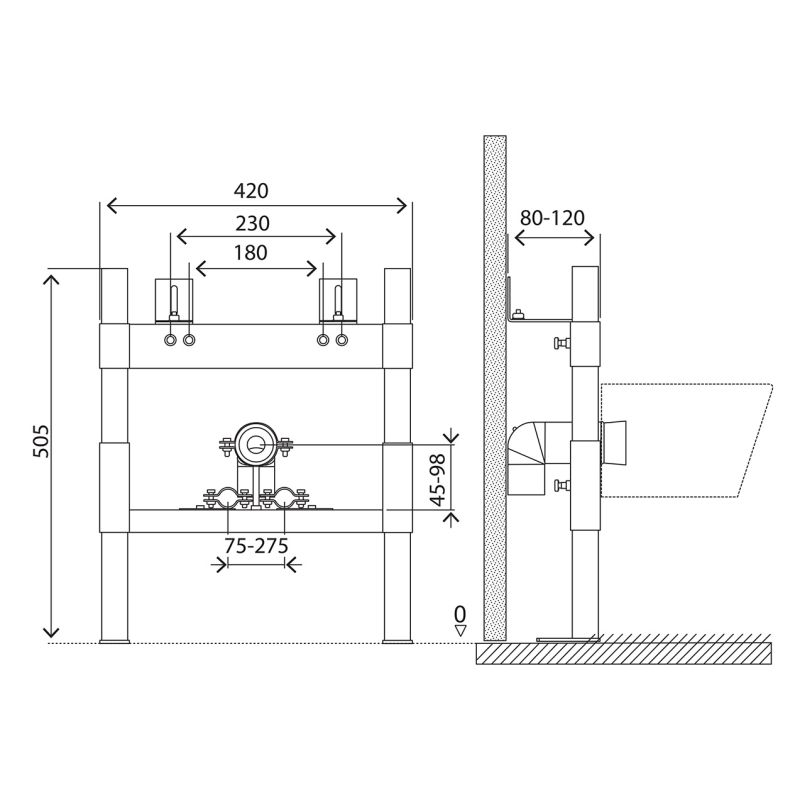Инсталляция для биде BelBagno BB024-BD
