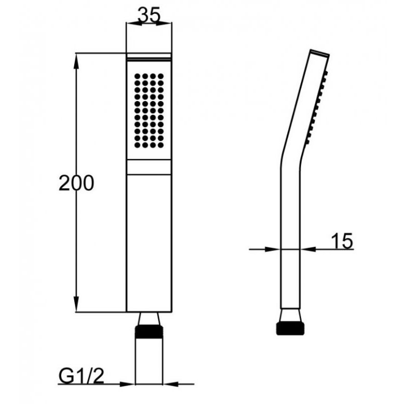 Ручной душ BelBagno ARLIE ARL-D1C-CRM