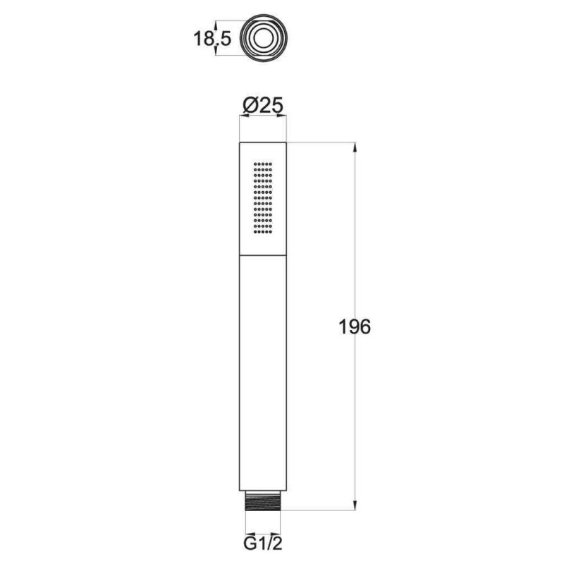 Ручной душ BelBagno CARIN CAR-D1C-CRM