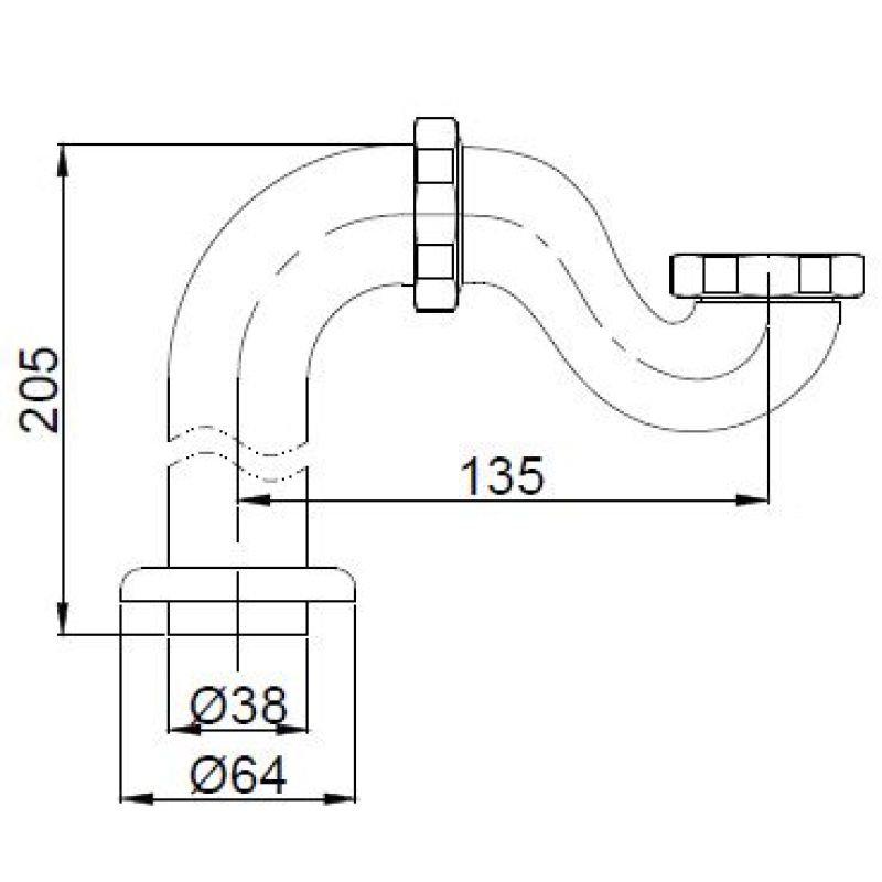Слив-перелив для ВВ04/ВВ05/ВВ06 BB567-OVF-BRN, бронза