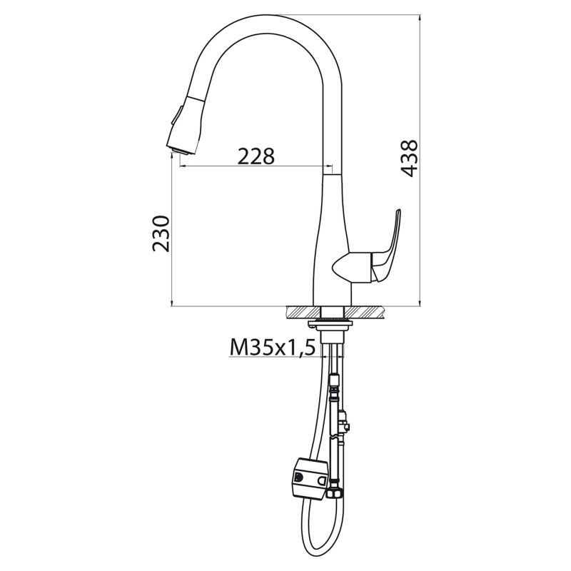 Смеситель для кухни BelBagno BB-LAM28-IN
