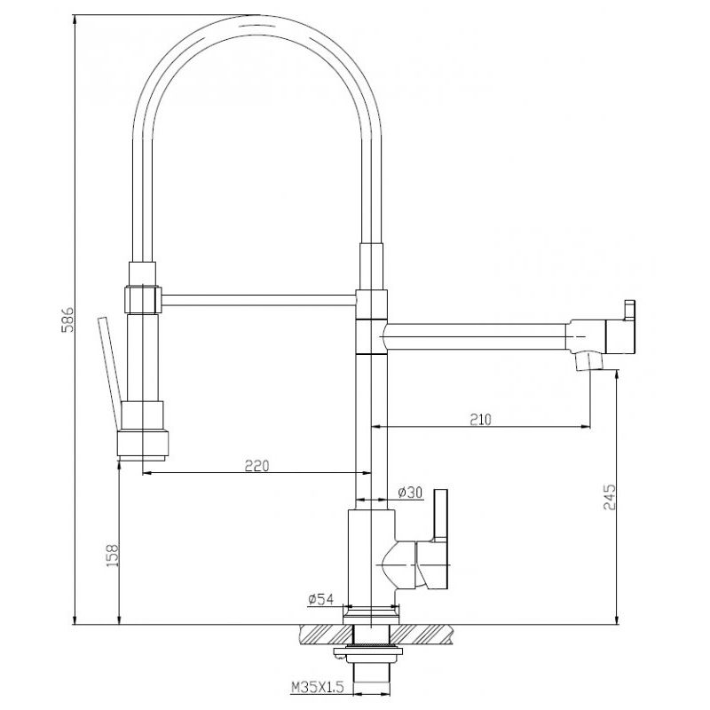 Смеситель для кухни BelBagno BB-LAM50-IN