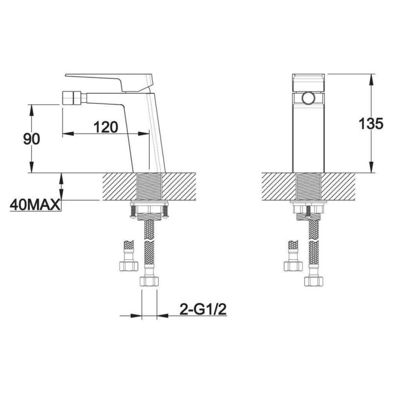 Смеситель для биде BelBagno ARLIE ARL-BD-CRM