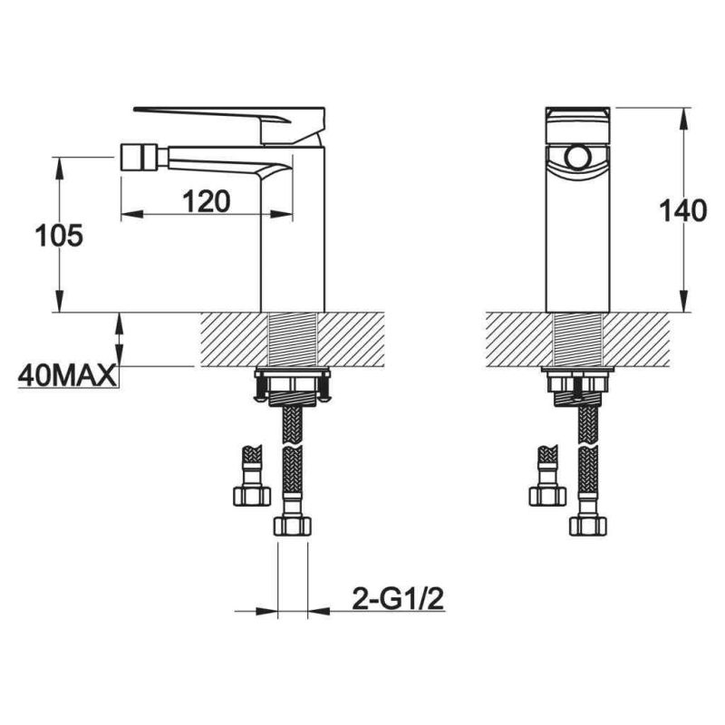 Смеситель для биде BelBagno CARIN CAR-BD-CRM