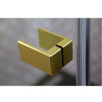 Душевой уголок Cezares Bellagio, 100 х 100 см, стекло прозрачное, профиль брашированное золото, BELLAGIO-A-1-100-C-BORO