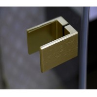 Душевая дверь в нишу Cezares Bellagio 100 см, стекло прозрачное, профиль брашированное золото, BELLAGIO-B-12-100-C-BORO