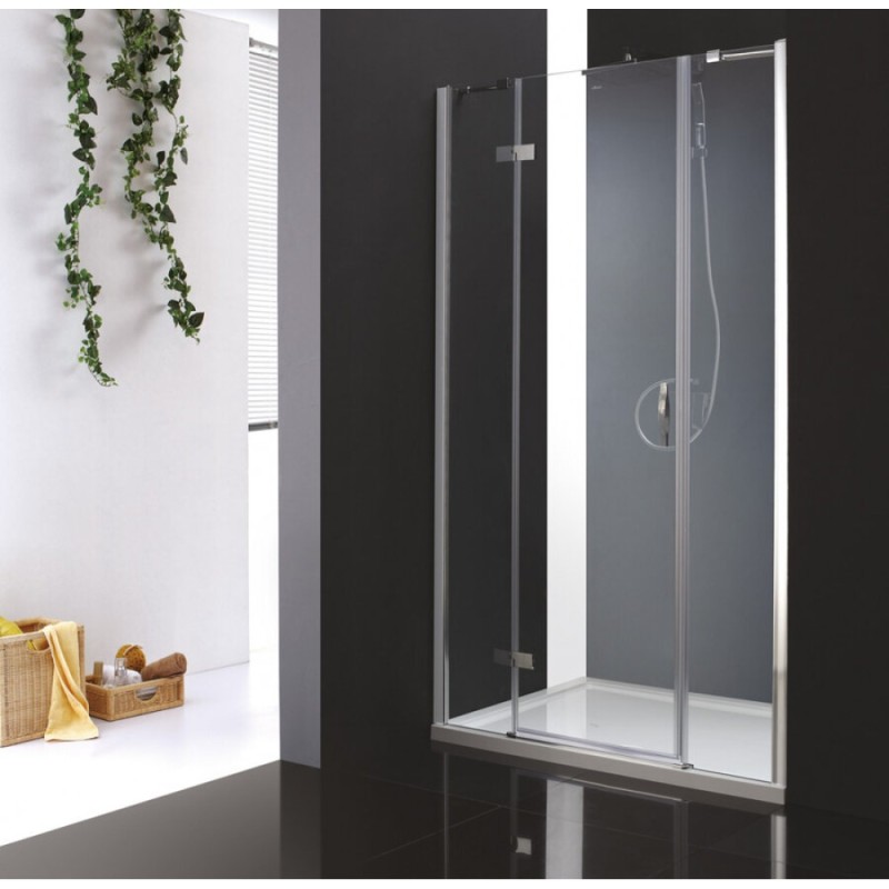Душевая дверь Cezares Bergamo-W-60/30-C-Cr-L, 90 см, стекло прозрачное, профиль хром