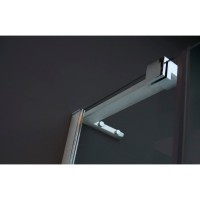 Душевой уголок Cezares Bergamo-W-R-1-100-ARCO-C-Cr-L-IV, 100 x 100 см, стекло прозрачное, профиль хром