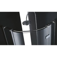 Душевой уголок Cezares Bergamo-W-R-1-100-ARCO-C-Cr-L-IV, 100 x 100 см, стекло прозрачное, профиль хром
