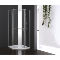 Душевой уголок Cezares Bergamo-W-R-1-100-ARCO-C-Cr-L-IV, 100 x 100 см, стекло прозрачное, профиль хром