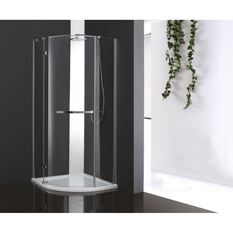 Душевой уголок Cezares Bergamo-W-R-1-100-ARCO-C-Cr-L-IV, 100 x 100 см, стекло прозрачное, профиль хром
