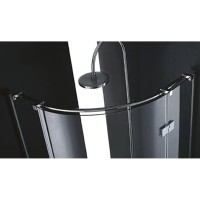 Душевой уголок Cezares Bergamo-W-R-2-100-ARCO-C-Cr-IV, 100 x 100 см, стекло прозрачное, профиль хром