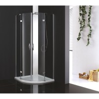 Душевой уголок Cezares Bergamo-W-R-2-90-ARCO-C-Cr-IV, 90 x 90 см, стекло прозрачное, профиль хром
