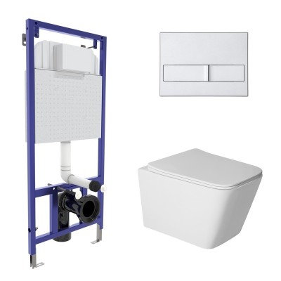 Комплект BERGES: инсталляция NOVUM кнопка L2 матовый...