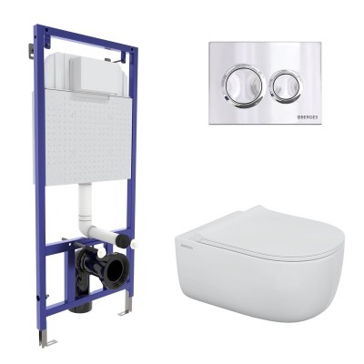 Комплект BERGES для монтажа  подвесного унитаза: инс...