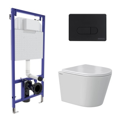 Комплект BERGES: инсталляция NOVUM кнопка D5 Soft To...