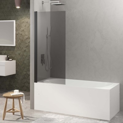 Душевая шторка RIVER S Black 900 тонированное стекло