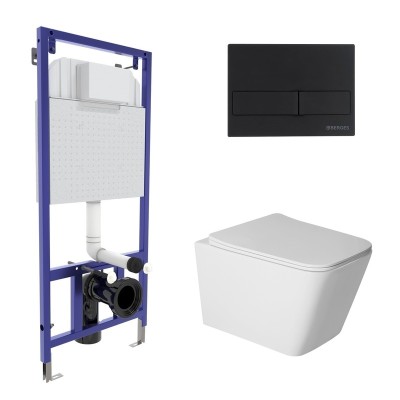 Комплект BERGES: инсталляция NOVUM кнопка L5 Soft To...