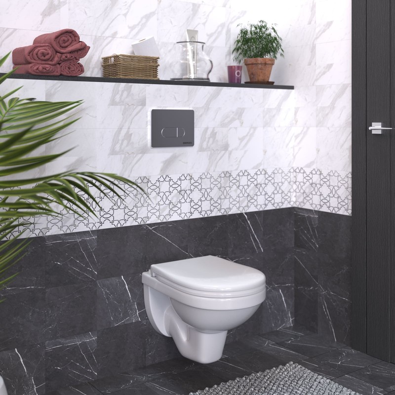 Унитаз BERGES подвесной GAMMA  52 см, сиденье дюропласт Gamma SO микролифт, быстросъем