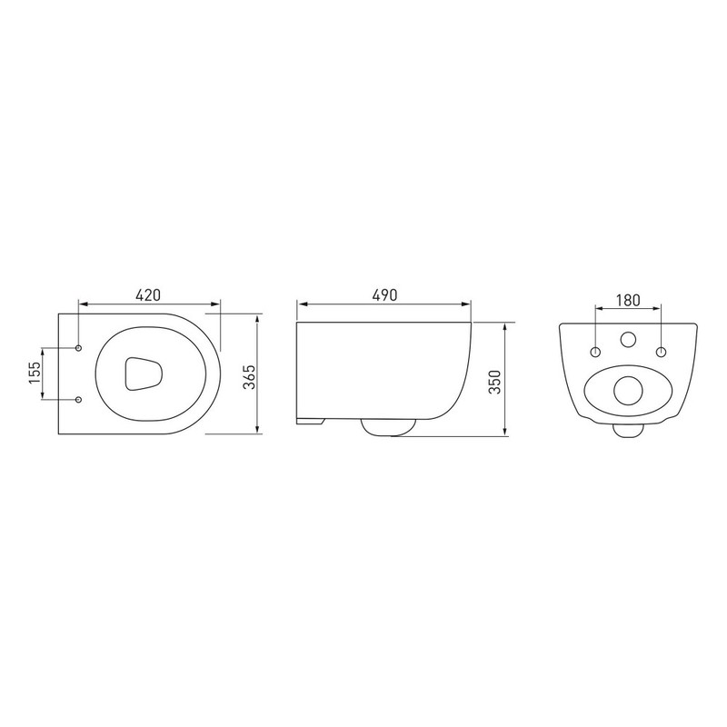 Унитаз BERGES подвесной EGO Real Rimless 49см, сиденье дюропласт Toma Slim SO, микролифт, быстросъем