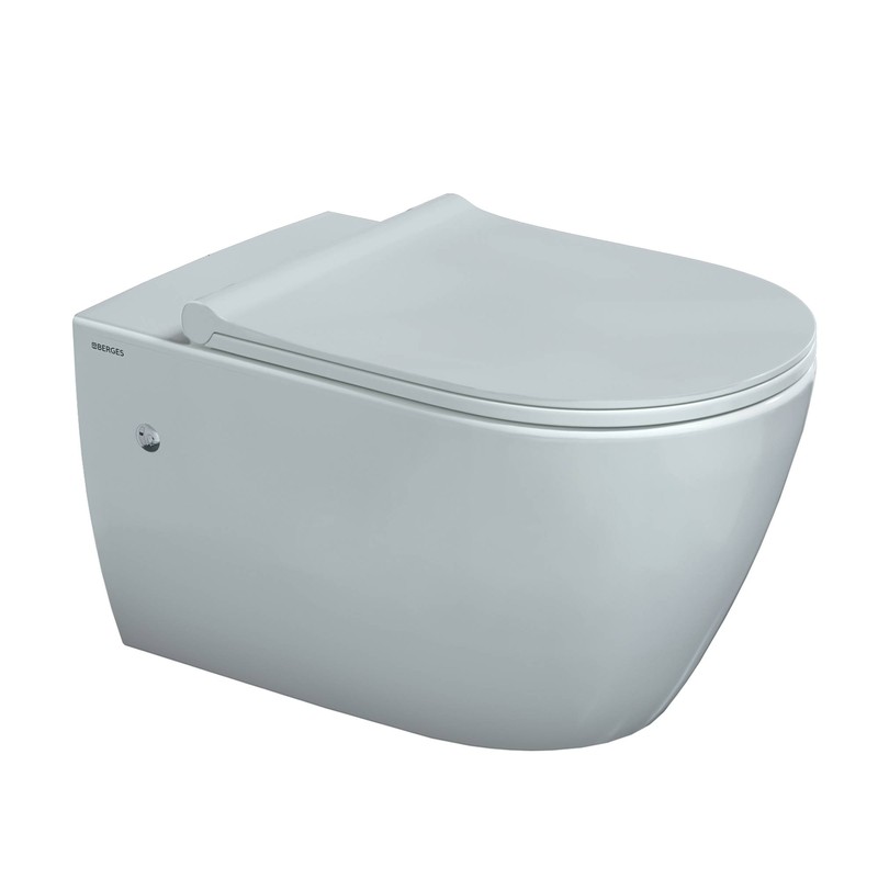 Комплект BERGES: инсталляция АТОМ 410 кнопка Atom Line черная SoftTouch, унитаз MASCON Rimless, сидение дюропласт микролифт, быстросъём