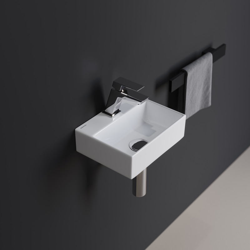 Раковина BERGES Small, 37х23 см, отверстие под смеситель слева