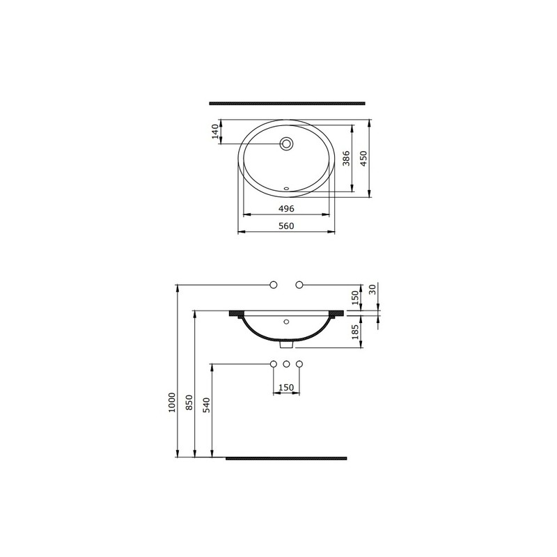 Раковина BERGES Ego, 60х46,5 см