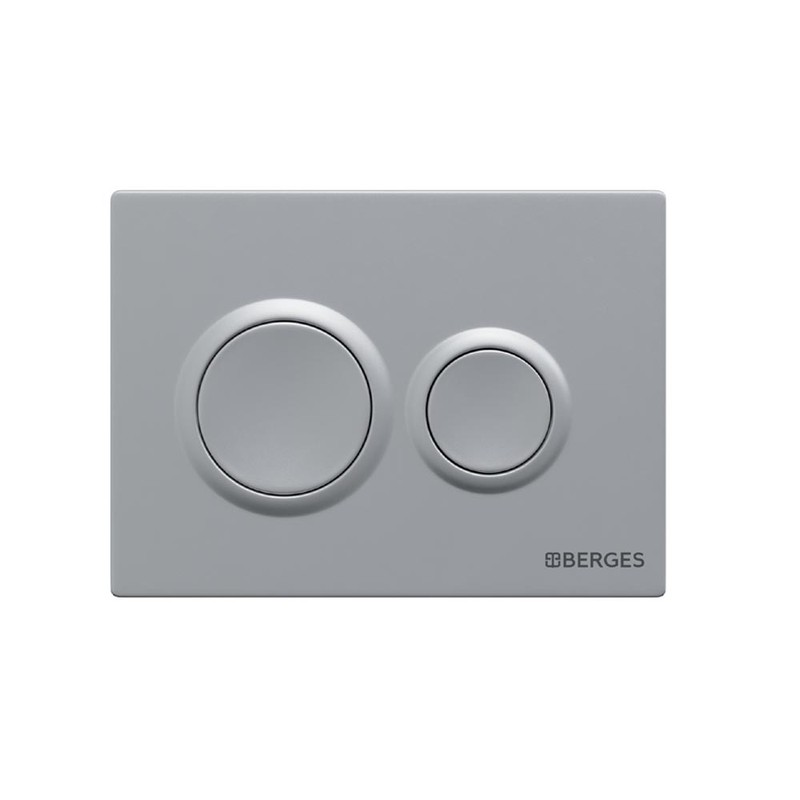 Инсталляция BERGES для скрытого монтажа унитаза NOVUM кнопка O2 матовый хром