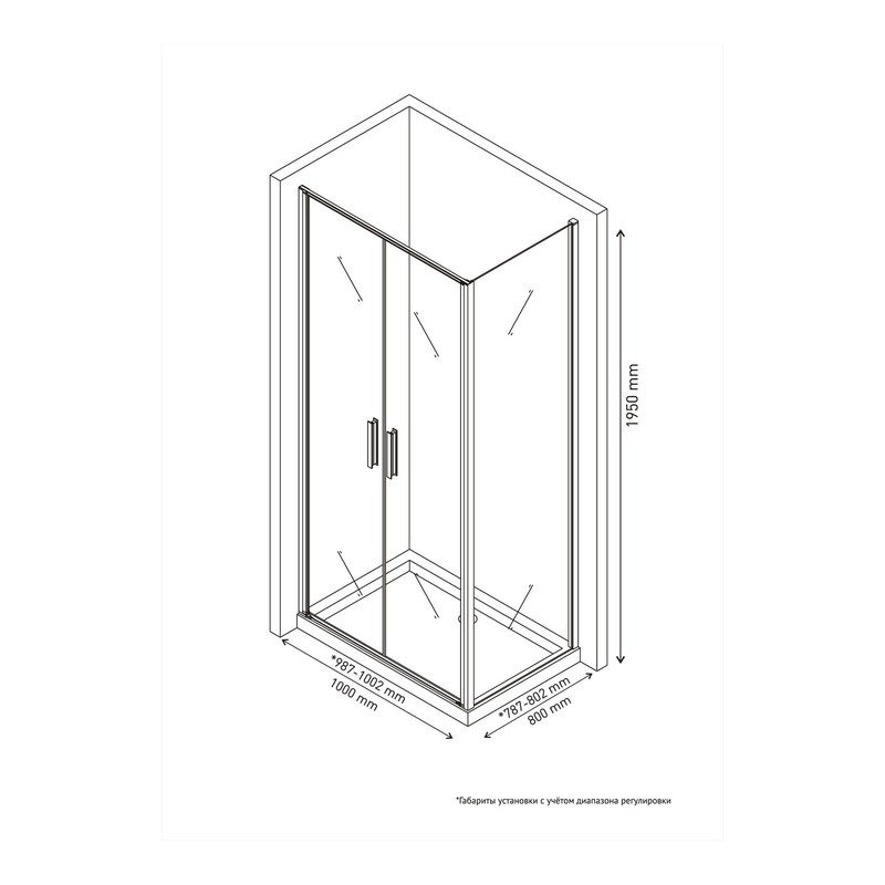 Душевой уголок BERGES LEGOS LS-3 1000х800