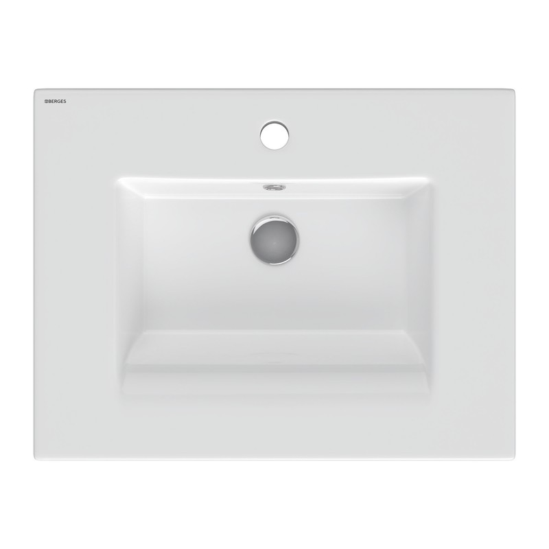 Раковина BERGES Ego накладная, 50х40 см, без отверстия под смеситель