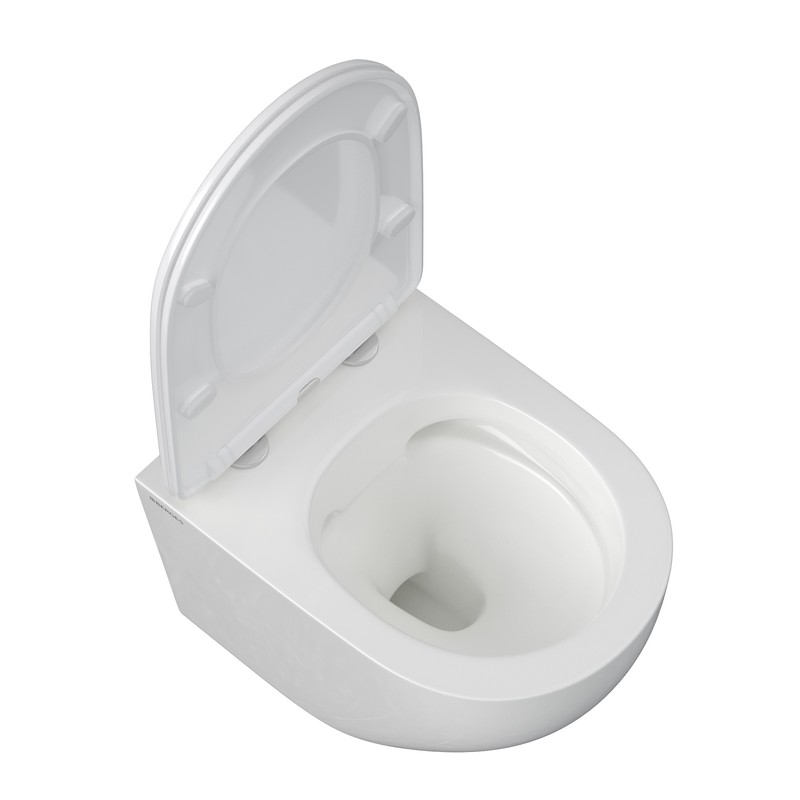 Унитаз подвесной BERGES OKUS Rimless 49 см, сиденье дюропласт, микролифт, быстросьем